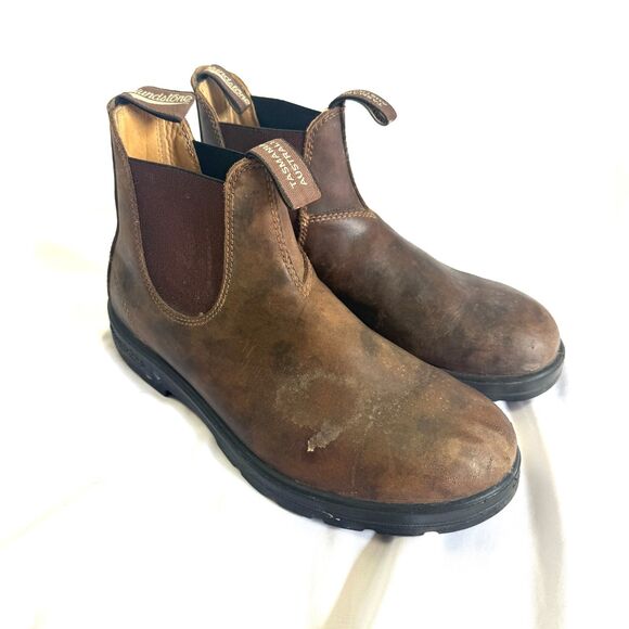 Blundstone Leather Chelsea Boots Classic Brown Leather Pull On Size US 11 Men - Picture 1 of 14